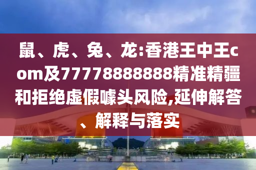 鼠、虎、兔、龍:香港王中王com及77778888888精準精疆和拒絕虛假噱頭風險,延伸解答、解釋與落實